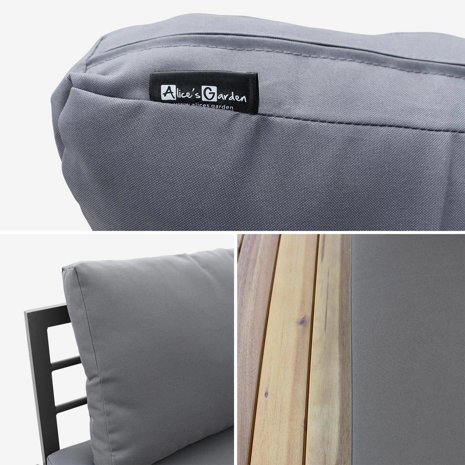 Salon De Jardin Bois 5 Places Couleur : Gris / Gris â Image 5