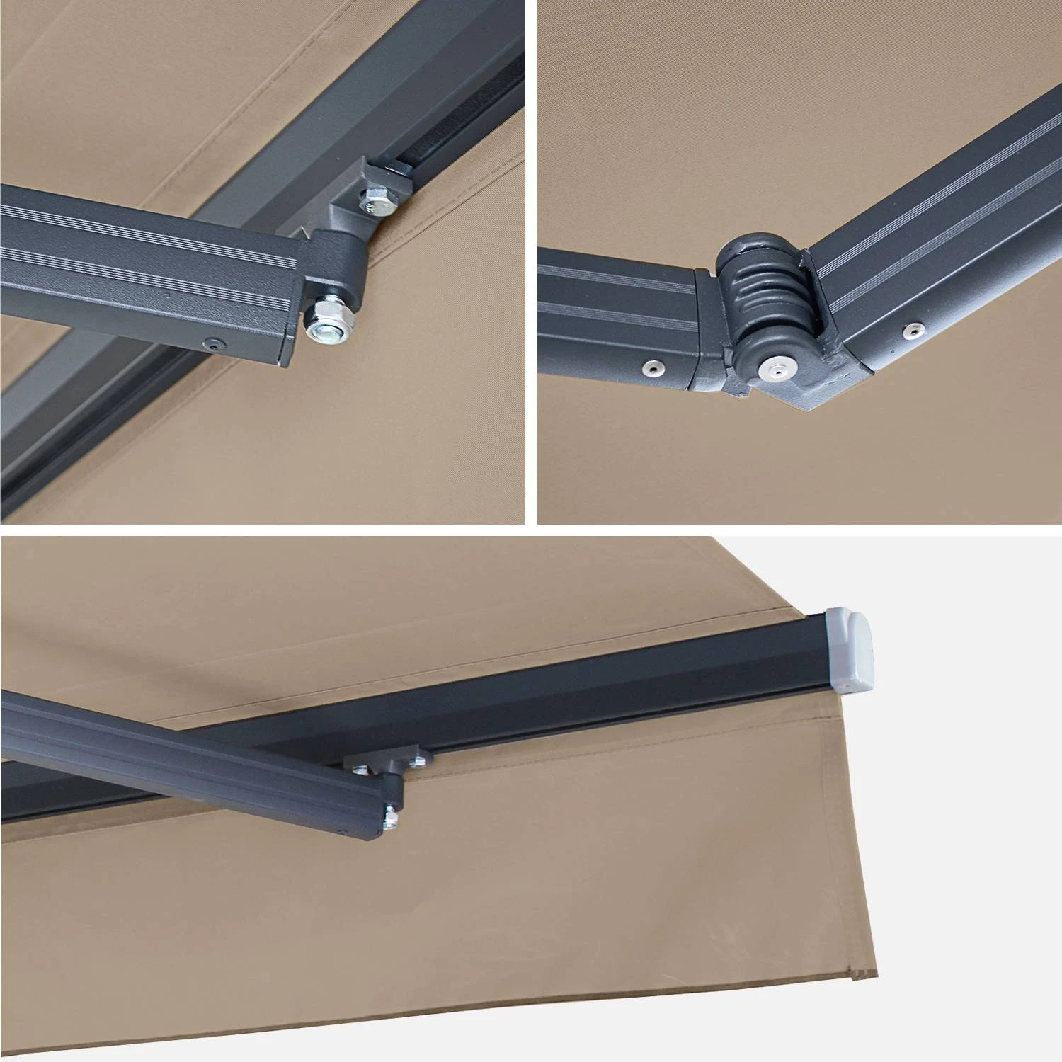 Store Banne Manuel 3x2m Couleur : Taupe â Image 5