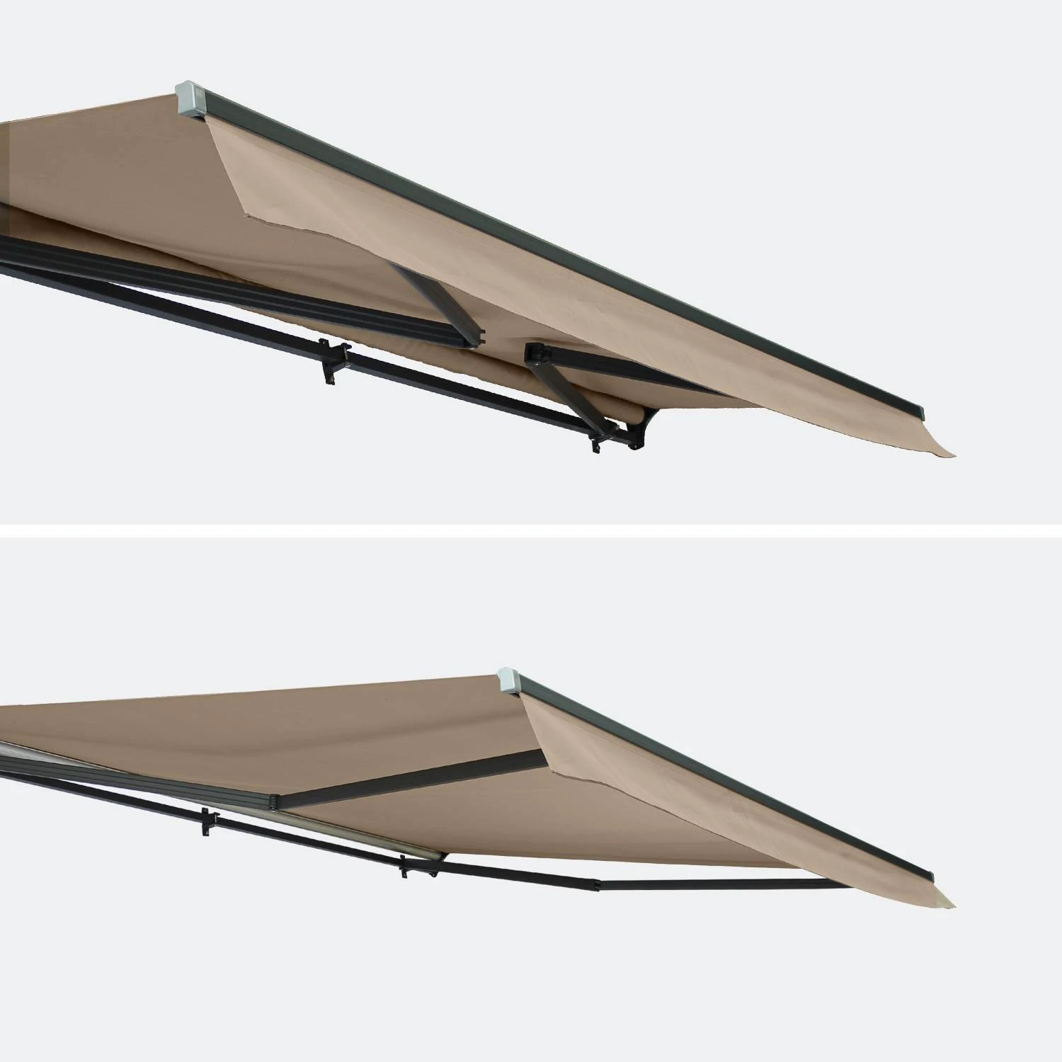 Store Banne Manuel 4x3m Couleur : Taupe â Image 3