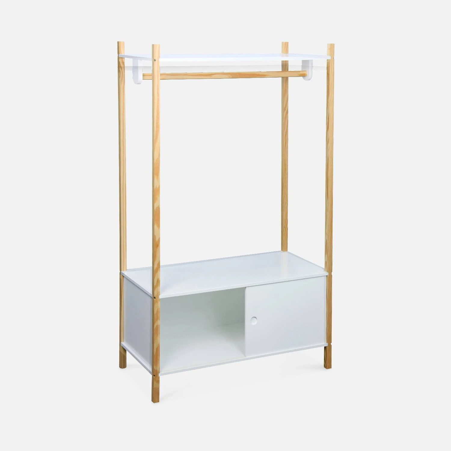 Penderie Enfant Bois Massif 2 Portes Coulissantes â Image 4