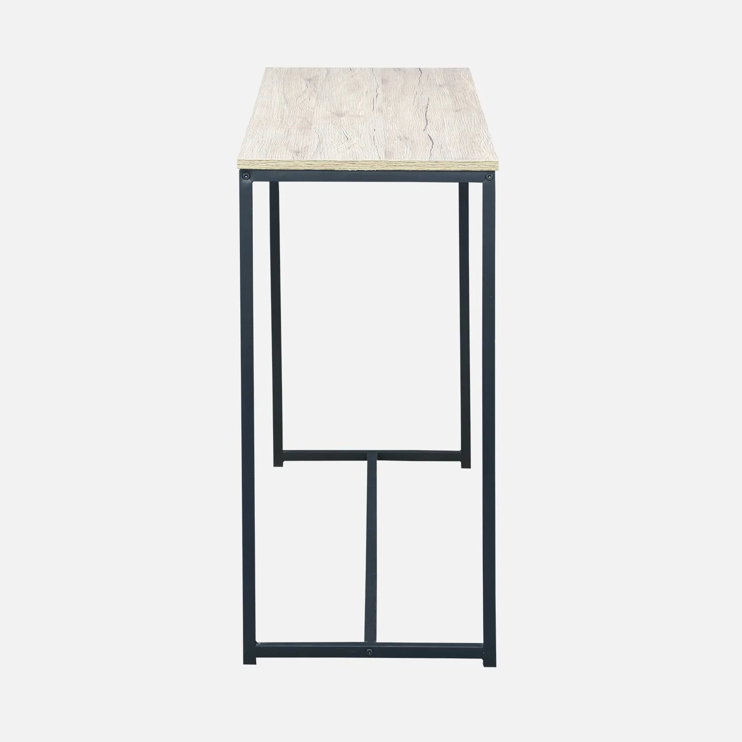 Console Métal Et Effet Bois Couleur : Noir – Image 5