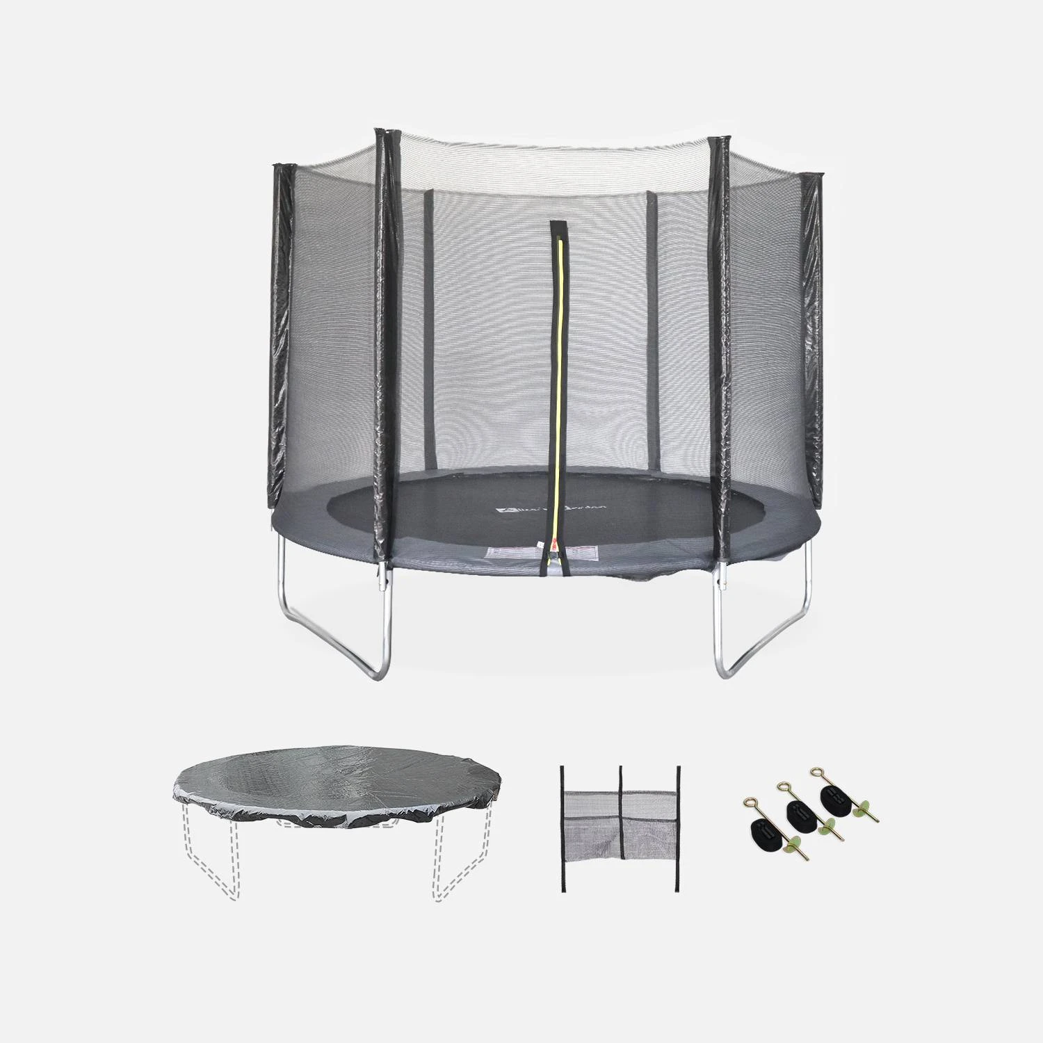 Trampoline 250 Cm Avec Pack D'accessoires Couleur : Gris