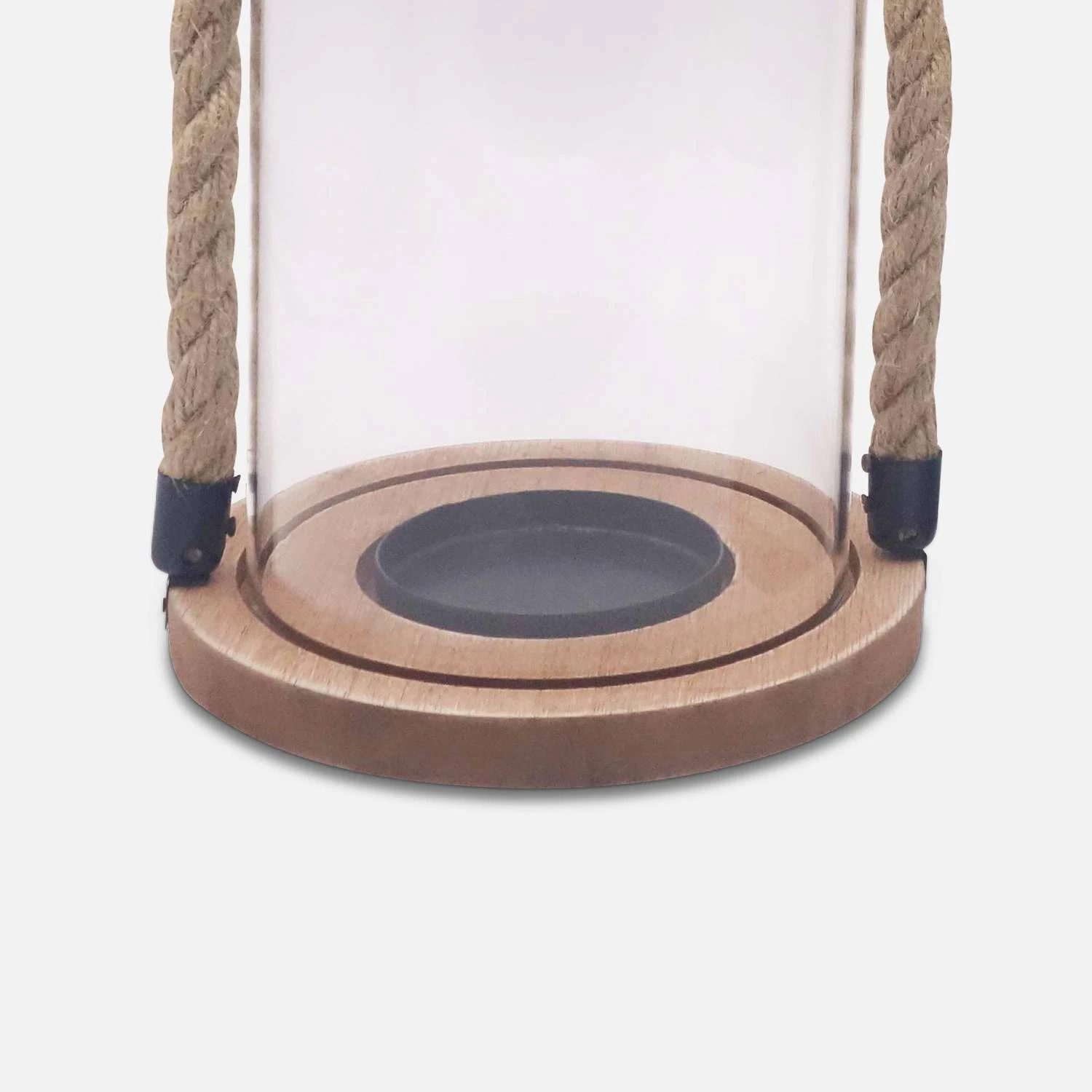 Lanterne En Verre, Anse En Corde Intérieur/extérieur (lot De 2) – Image 3