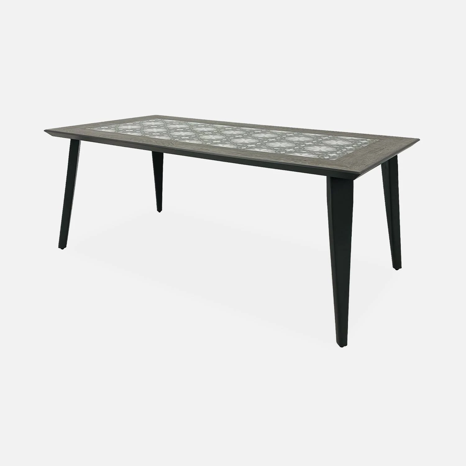 Table De Jardin Métal Et Céramique 6 Places – Image 3