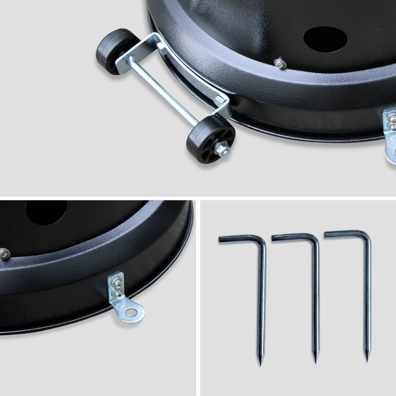 Parasol Chauffant Gaz 12,5kW Avec Housse De Protection Couleur : Noir â Image 6