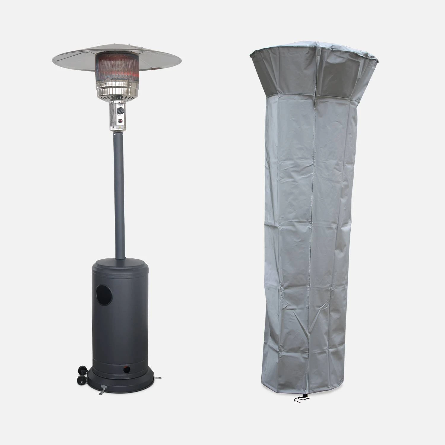 Parasol Chauffant Gaz 13kW Avec Housse De Protection