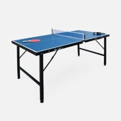 Mini Table Ping Pong Pliable Indoor 4 Raquettes 6 Balles