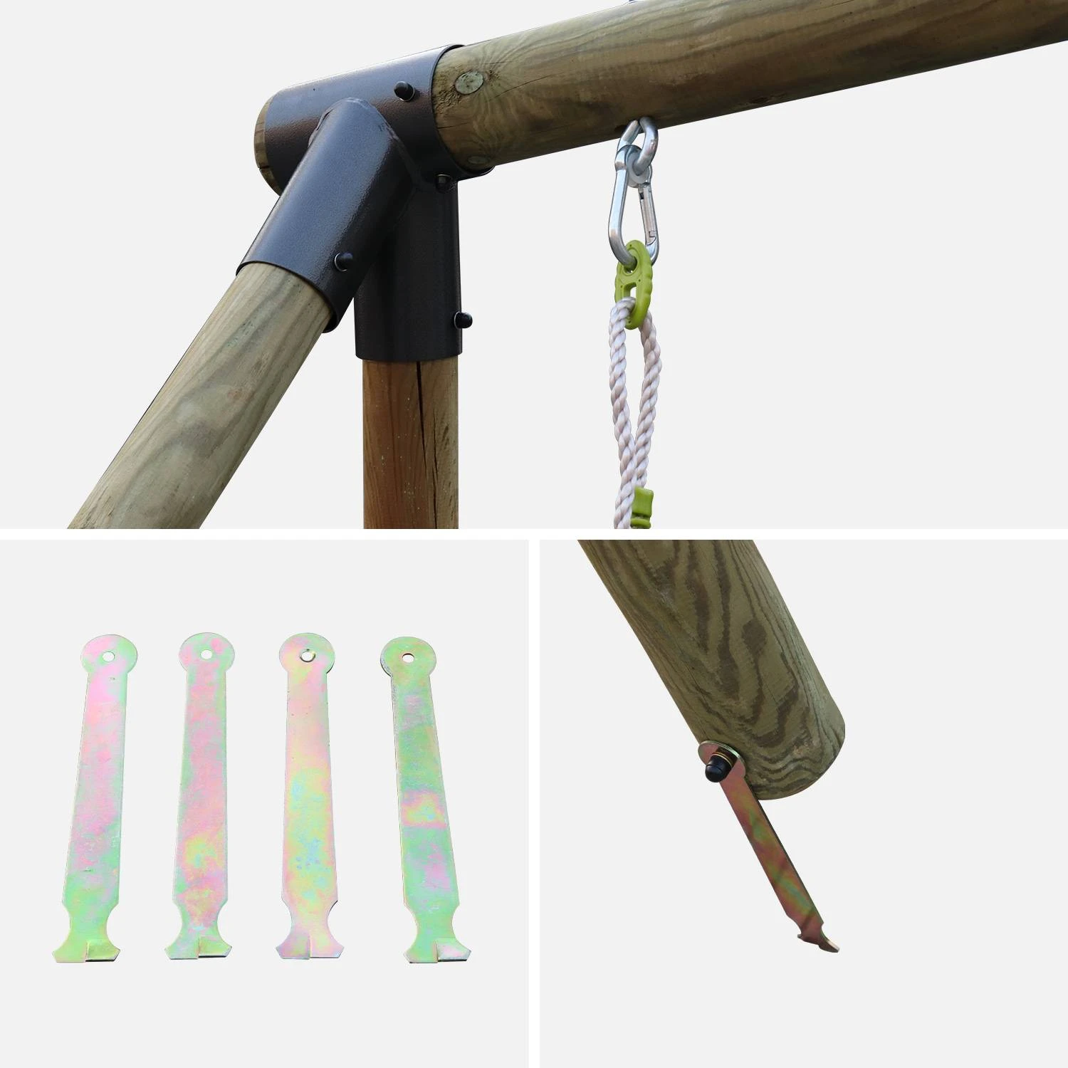 Aire De Jeux Toboggan, Face-à-face, 2 Balançoires – Image 5