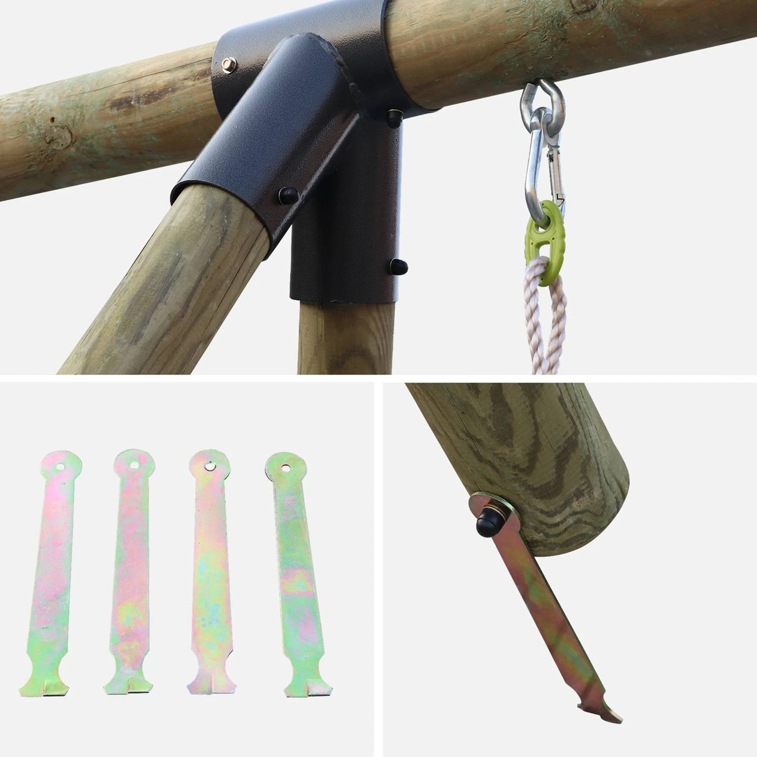 Aire De Jeux Balançoires, échelle En Corde – Image 5