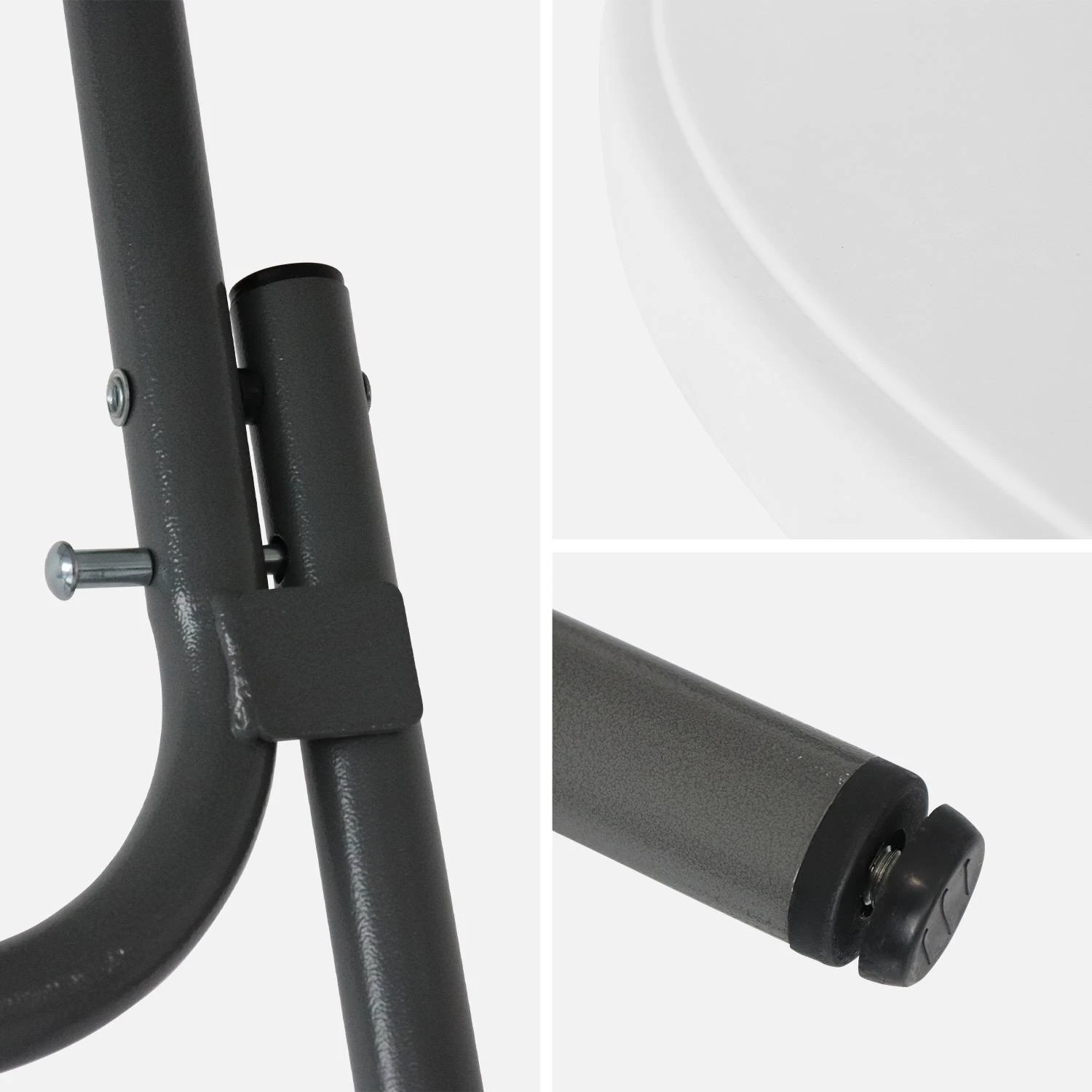 Table Mange Debout Pliable Avec Housse De Protection (lot De 2) Couleur : Noir â Image 5