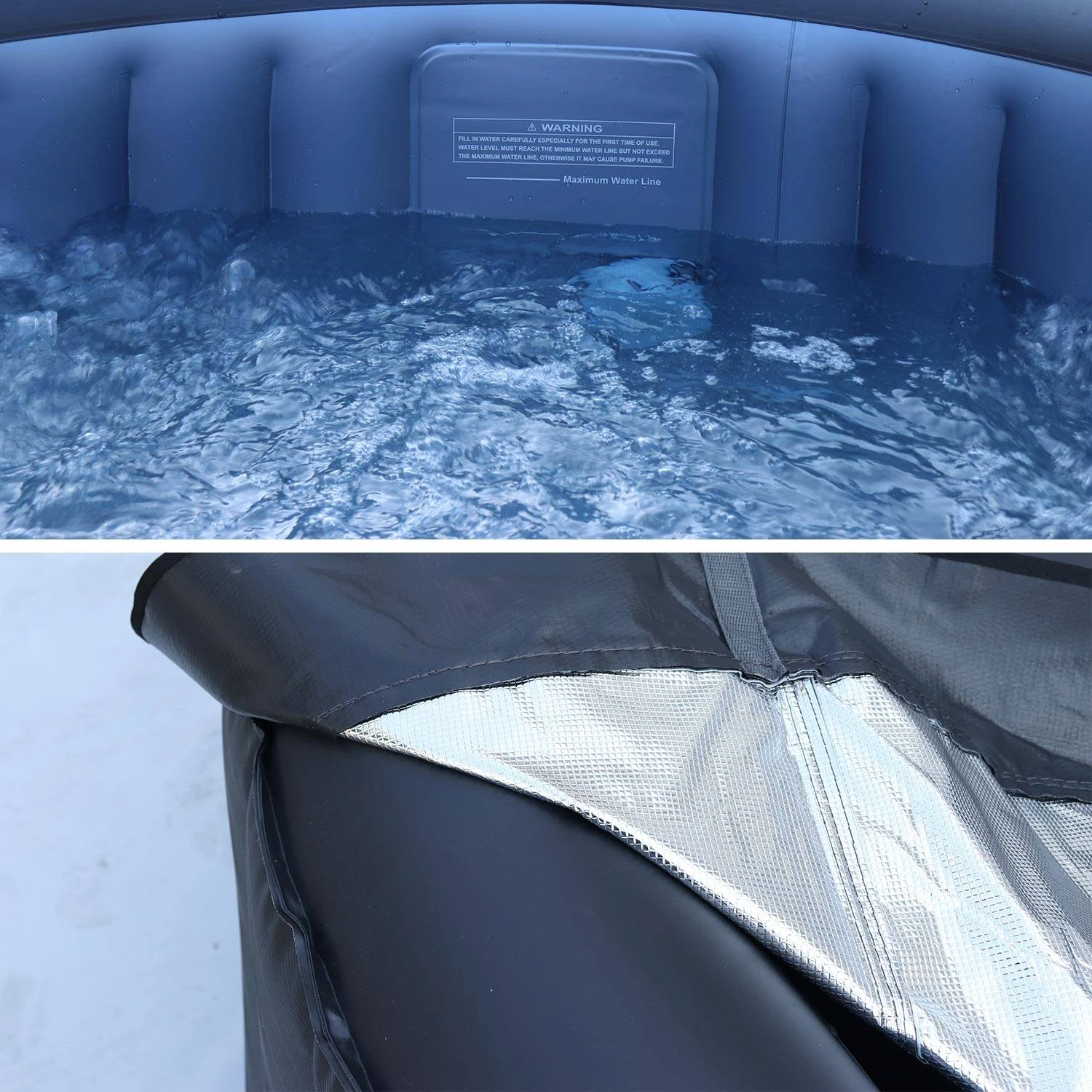 Spa Gonflable 6 Places Rond, Système De Filtration MDC, Désinfection UVC, Bâche – Image 3