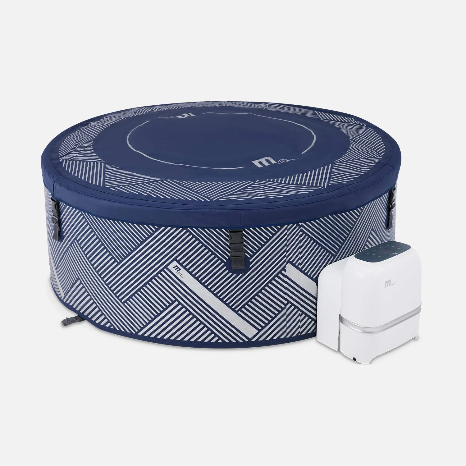 Spa Gonflable 6 Places Rond Massage Air-jets Wifi Ozonateur UVC Couvercle Tapis â Image 7