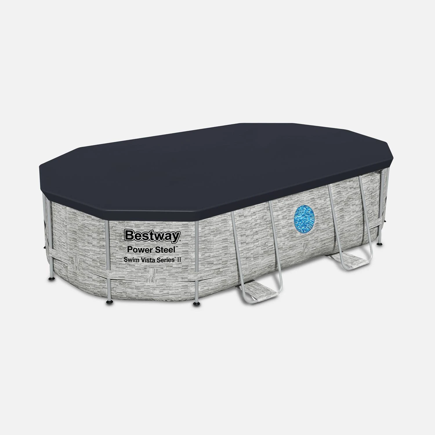 Piscine Hors Sol Tubulaire Ovale Avec Pompe, échelle, Bâche Et Diffuseur 5x3m – Image 4