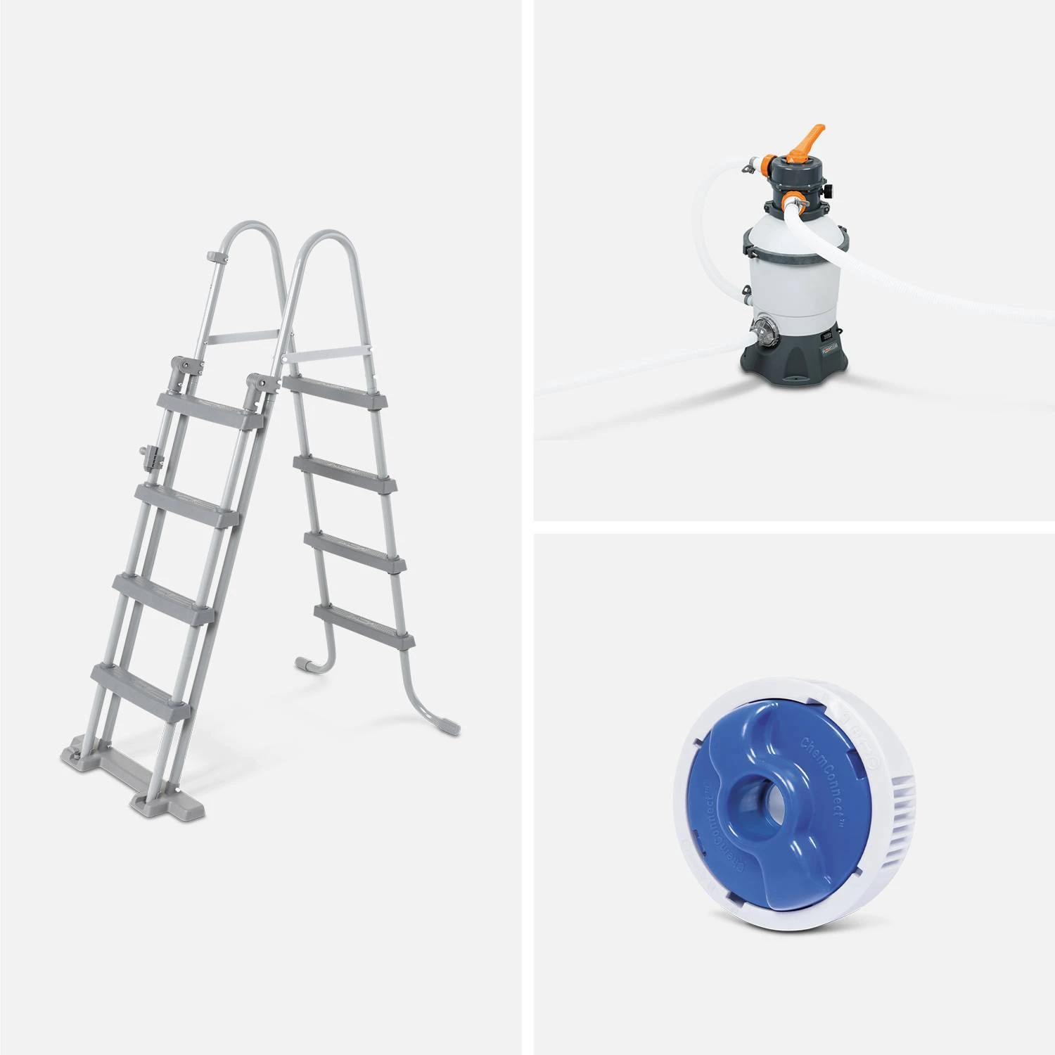 Piscine Hors Sol Tubulaire Ovale Avec Pompe, échelle, Bâche Et Diffuseur 5x3m – Image 3