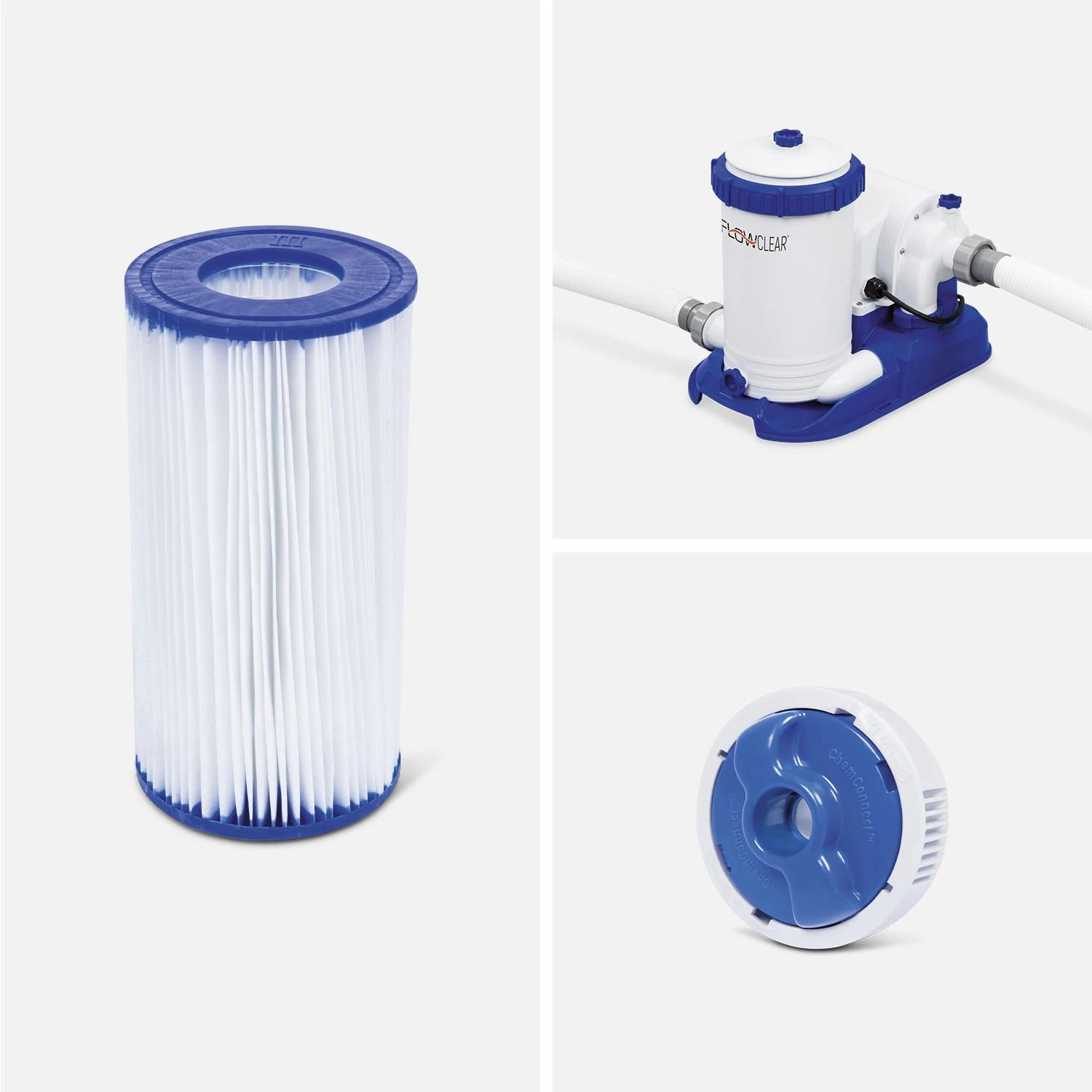 Piscine Hors Sol Tubulaire Géante Avec Pompe, échelle, Bâche Et Diffuseur – Image 4