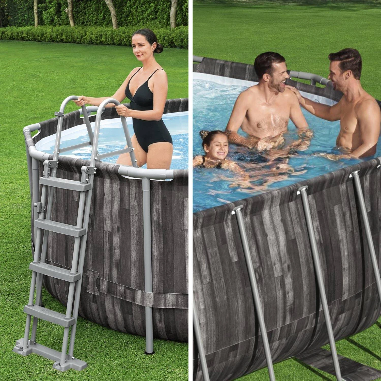 Piscine Hors Sol Tubulaire Géante Avec Pompe, échelle, Bâche Et Diffuseur – Image 5