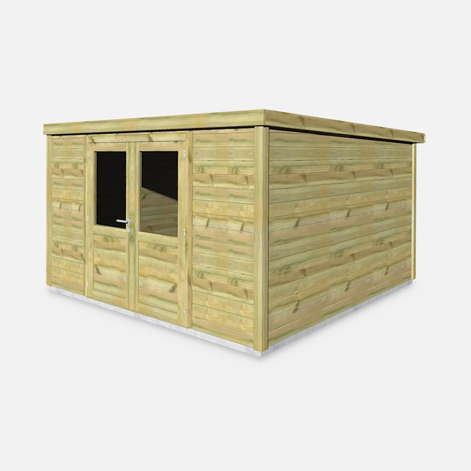 Abri De Jardin Bois 13m², Sapin Du Nord Traité Autoclave Ep.27mm – Image 3