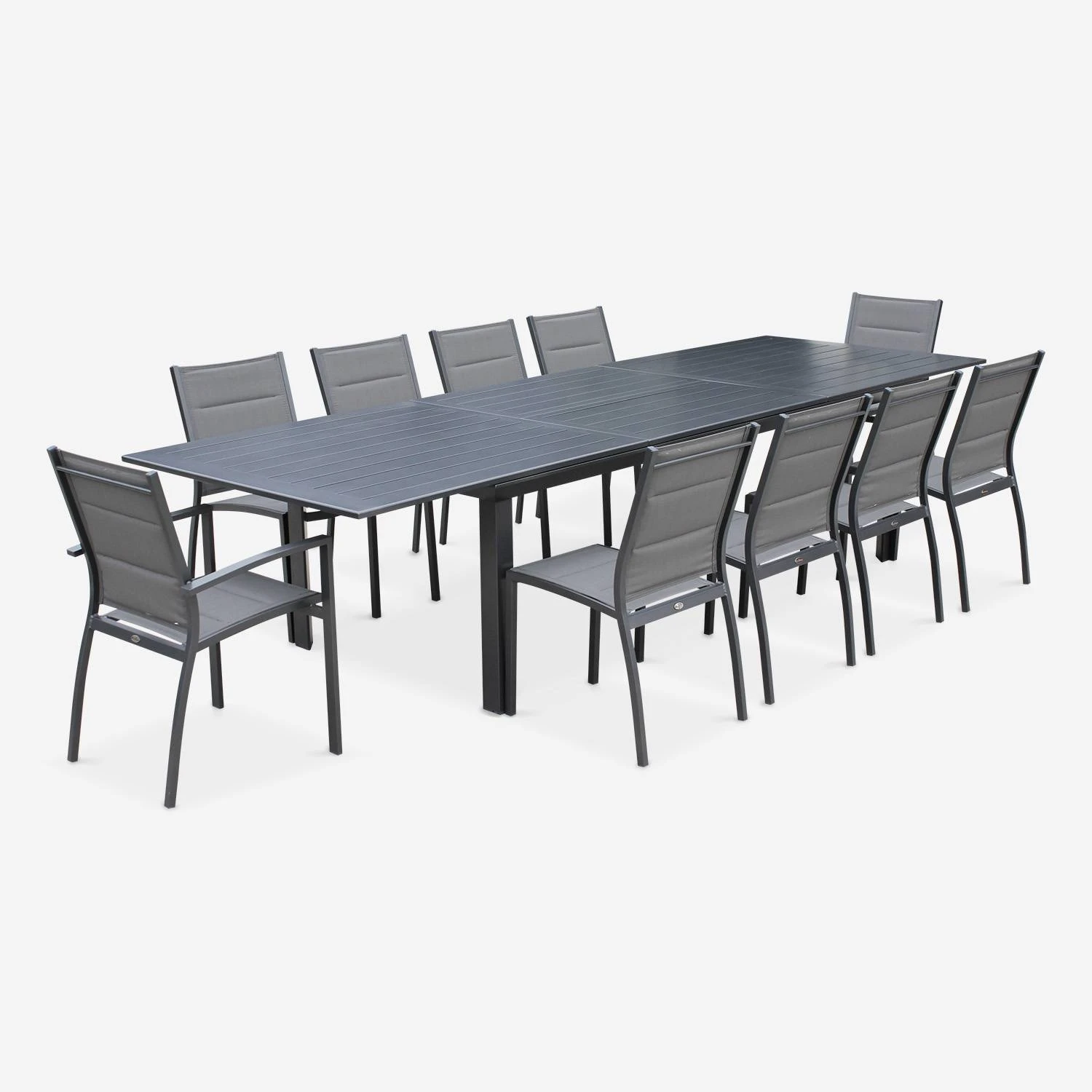Table De Jardin Extensible Aluminium, 10 Chaises â Image 6