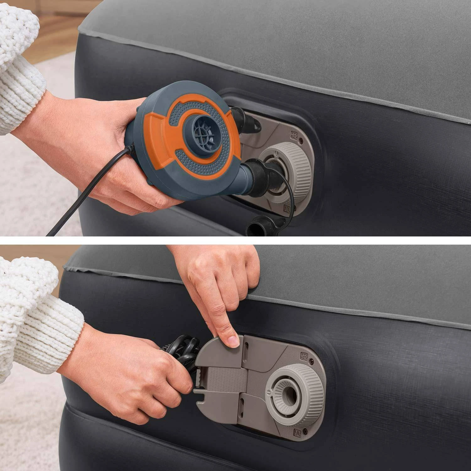 Matelas Gonflable électrique Avec Pompe Intégrée, 46cm – Image 3