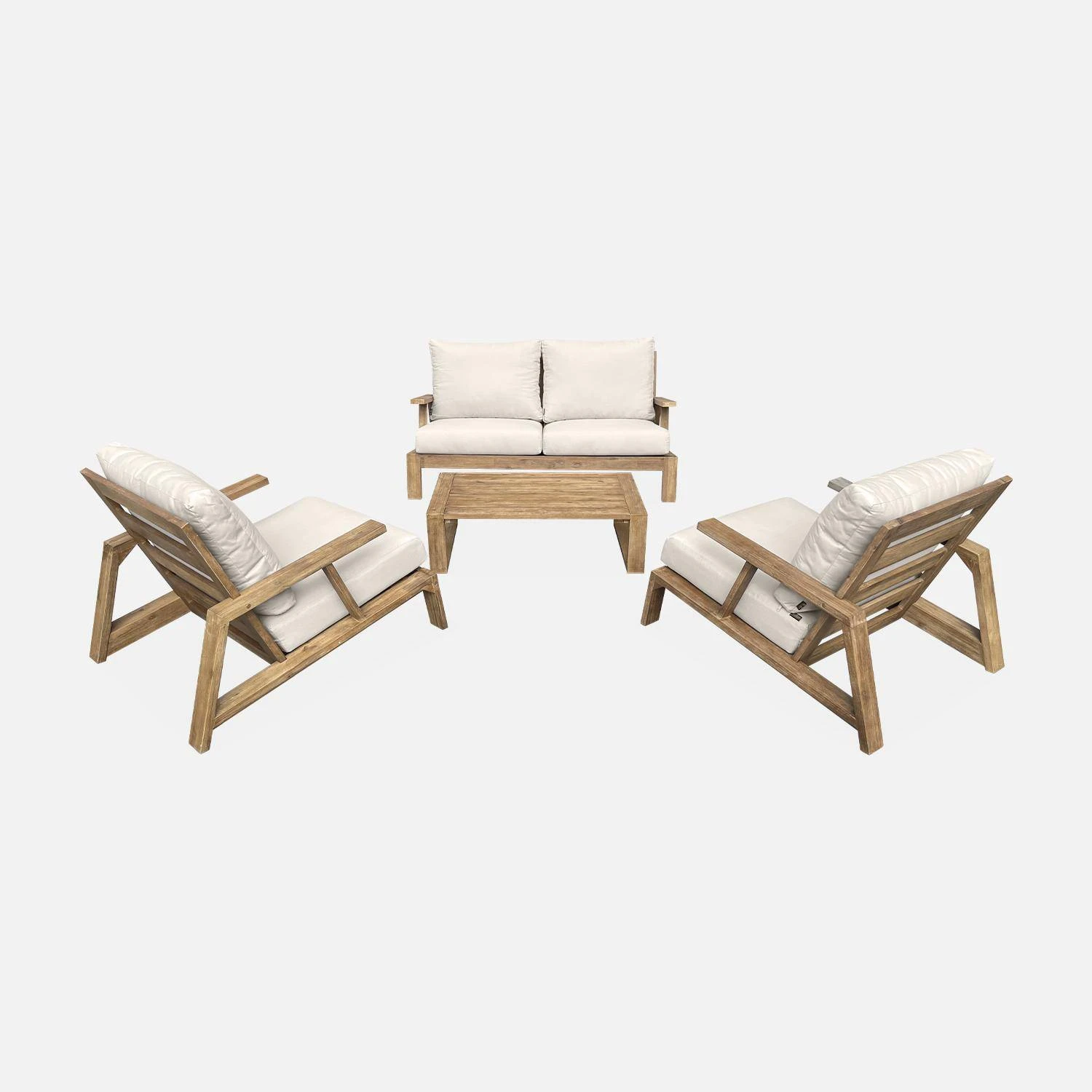 Salon De Jardin Bois 4 Places â Image 3