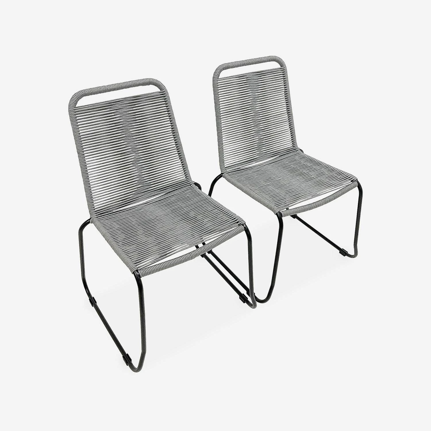 Ensemble De Jardin 220cm + 8 Chaises - BELEM Couleur : Gris / Gris Clair â Image 4