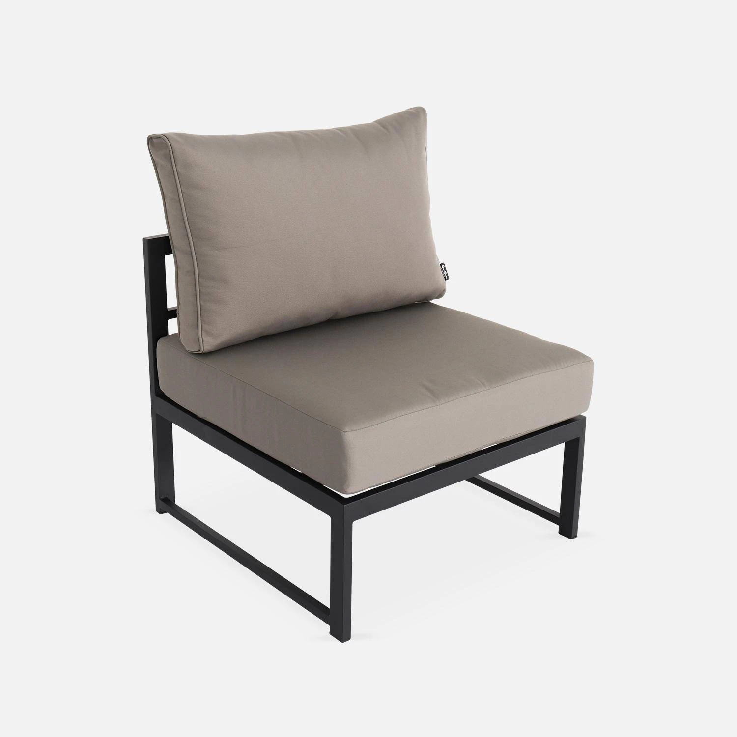 Salon De Jardin D'angle Aluminium 5 Places Couleur : Anthracite / Taupe â Image 7