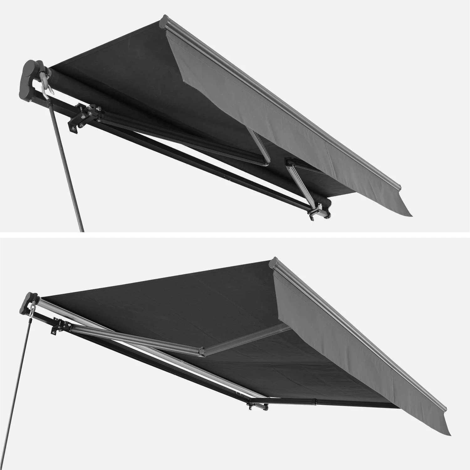 Store Banne Manuel 3x2m Couleur : Gris â Image 2