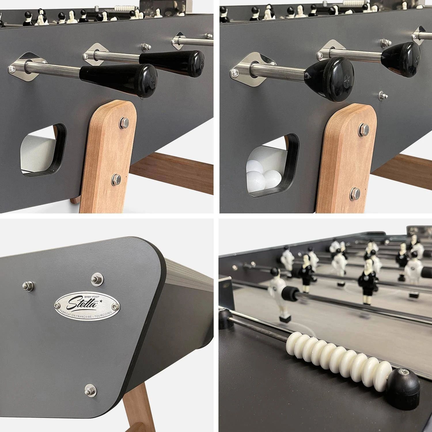 Authentique Baby-foot D'extérieur, Fabriqué En France Couleur : Anthracite – Image 3