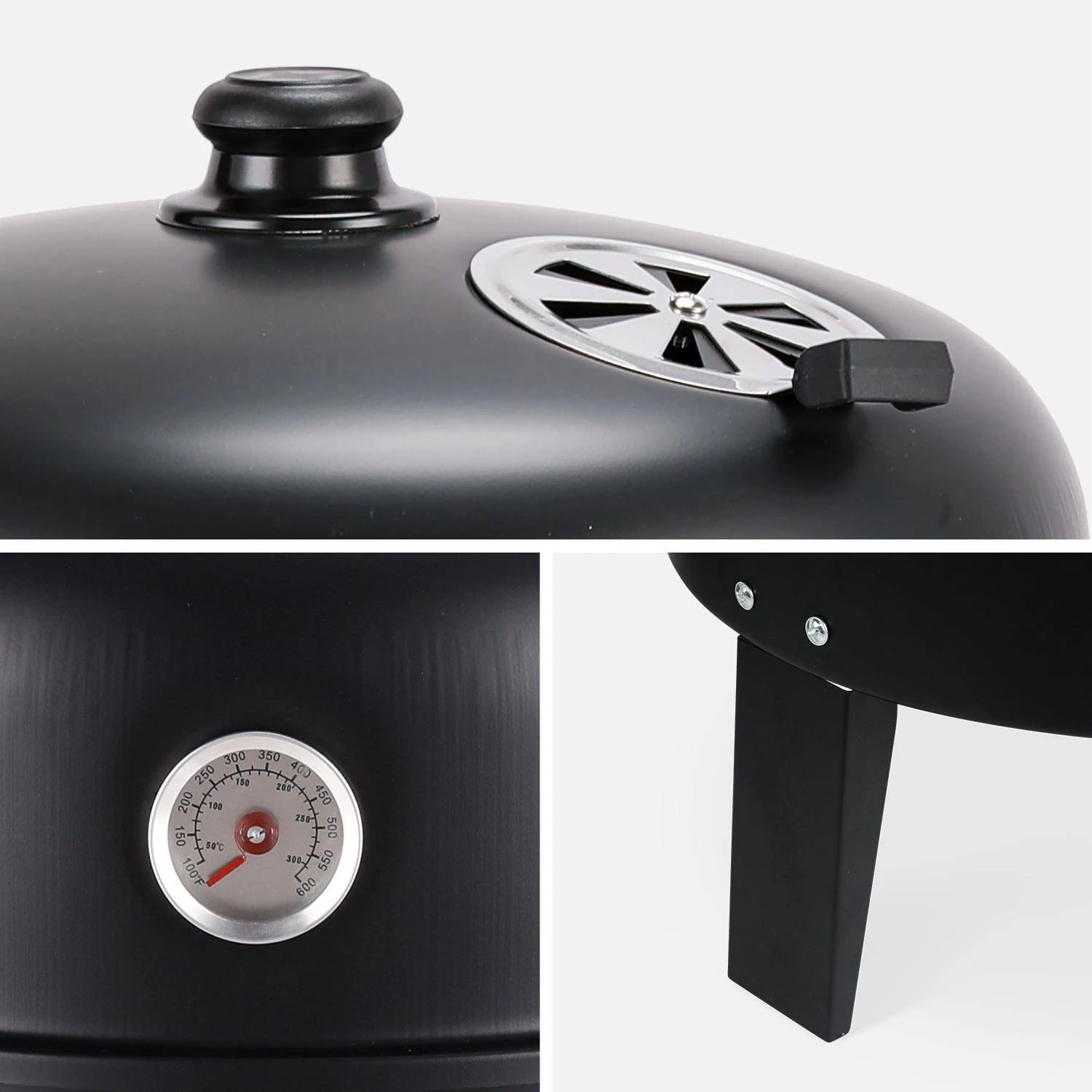 Barbecue Fumoir Charbon De Bois Ø38cm – Image 7