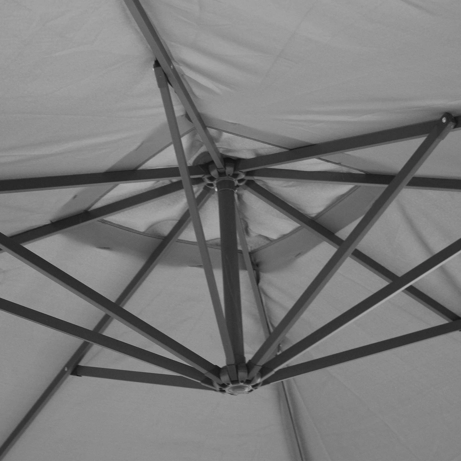 Parasol Déporté Carré 3x3m Couleur : Gris – Image 6