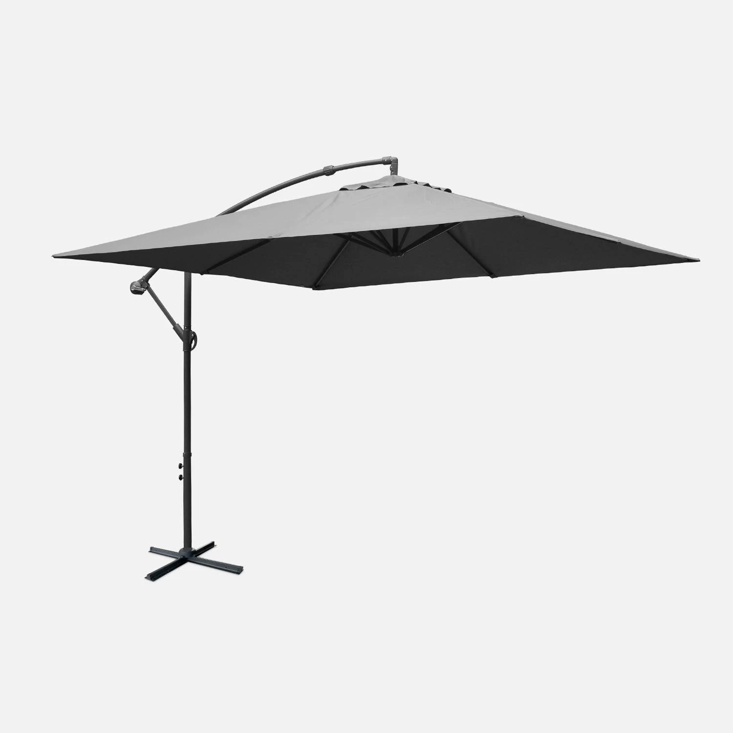 Parasol Déporté Carré 3x3m Couleur : Gris – Image 2