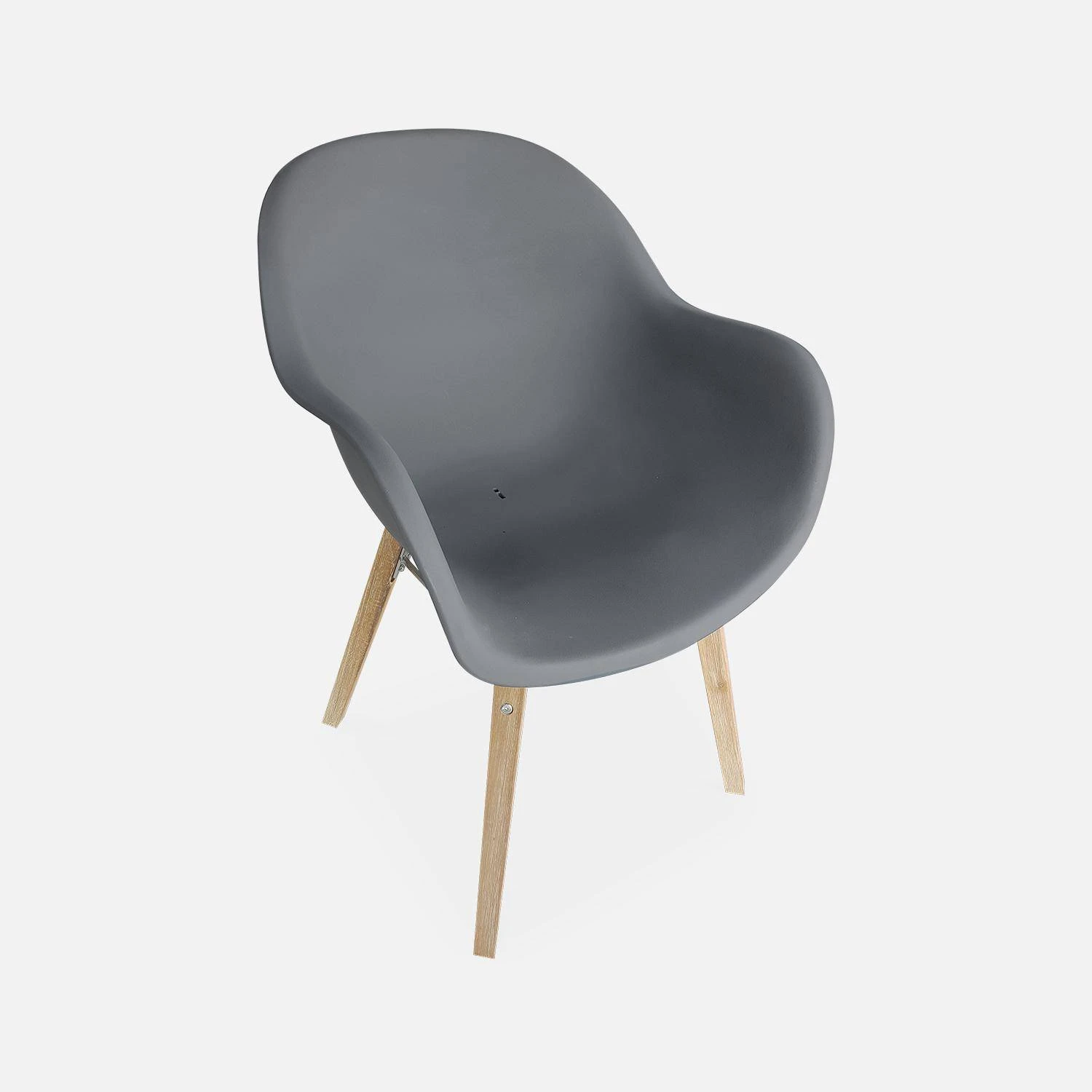 Fauteuil Scandinave Acacia (lot De 2) Couleur : Gris â Image 5