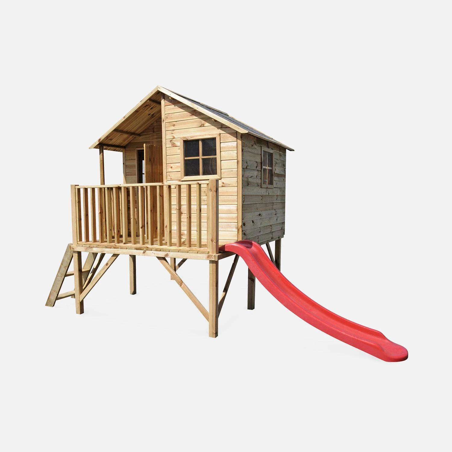 Cabane Enfant Bois FSC Sur Pilotis 3.8m² – Image 2
