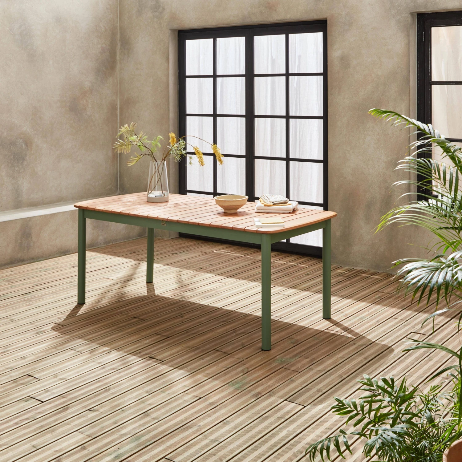 Table De Jardin Bois Et Métal 6 Places – Image 2