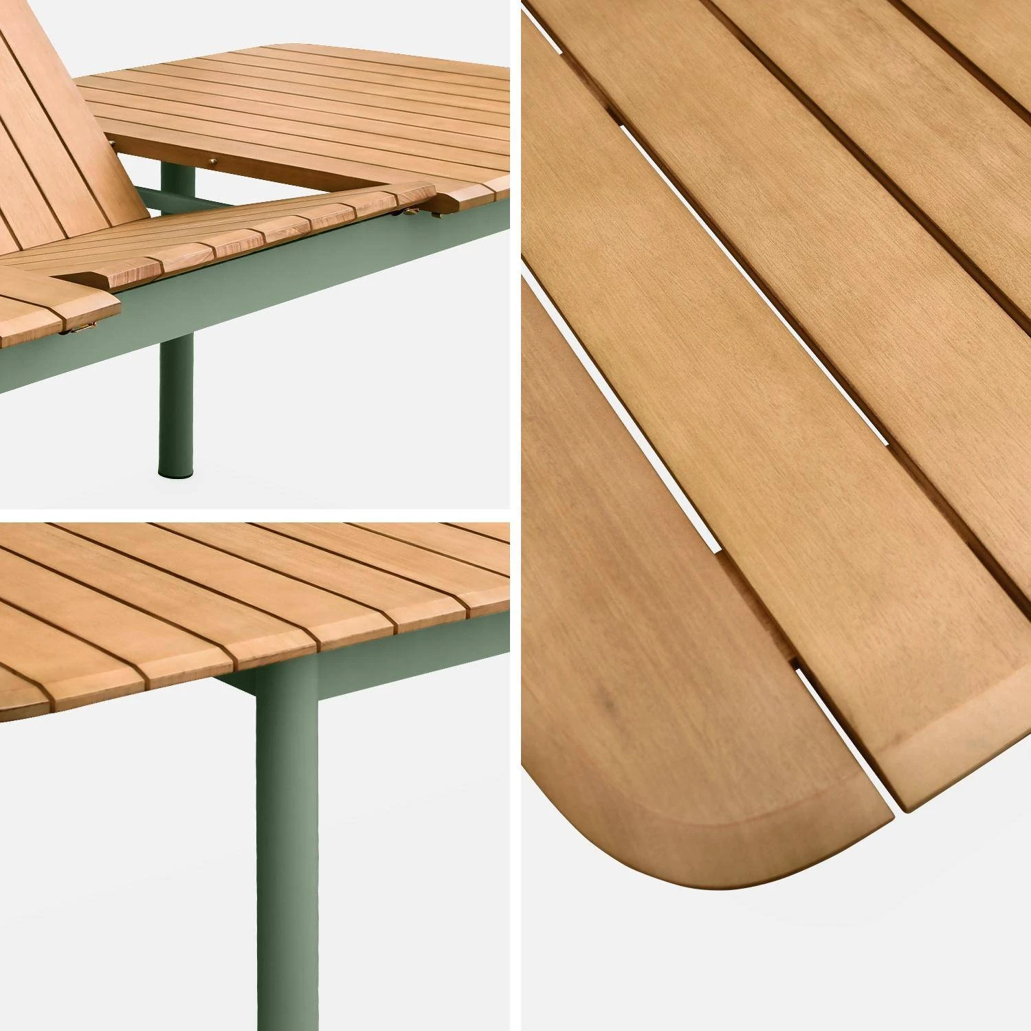 Table De Jardin Extensible Bois Et Métal 6 à 8 Places – Image 7