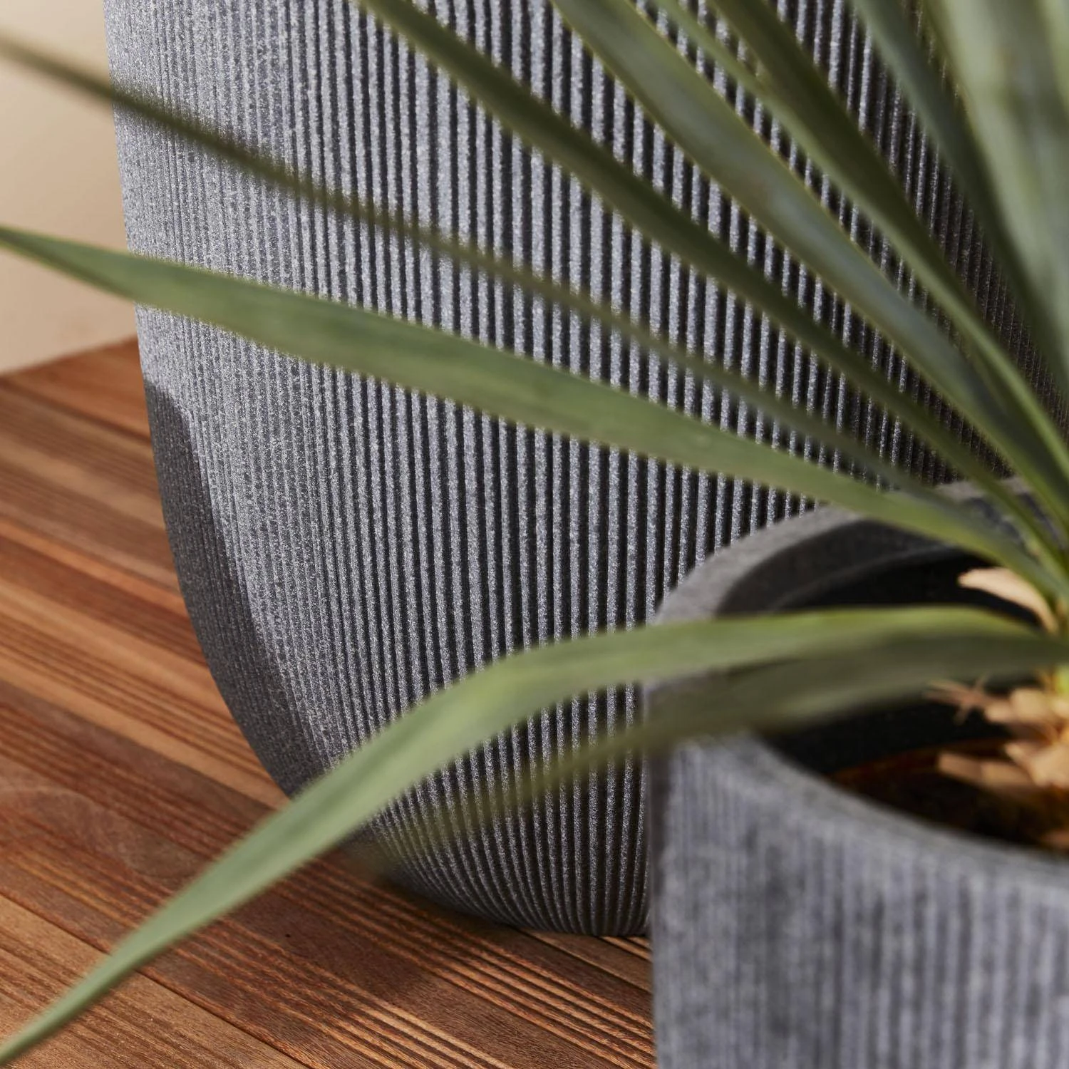 Cache-pots Plastique (lot De 3) Couleur : Gris Foncé – Image 2