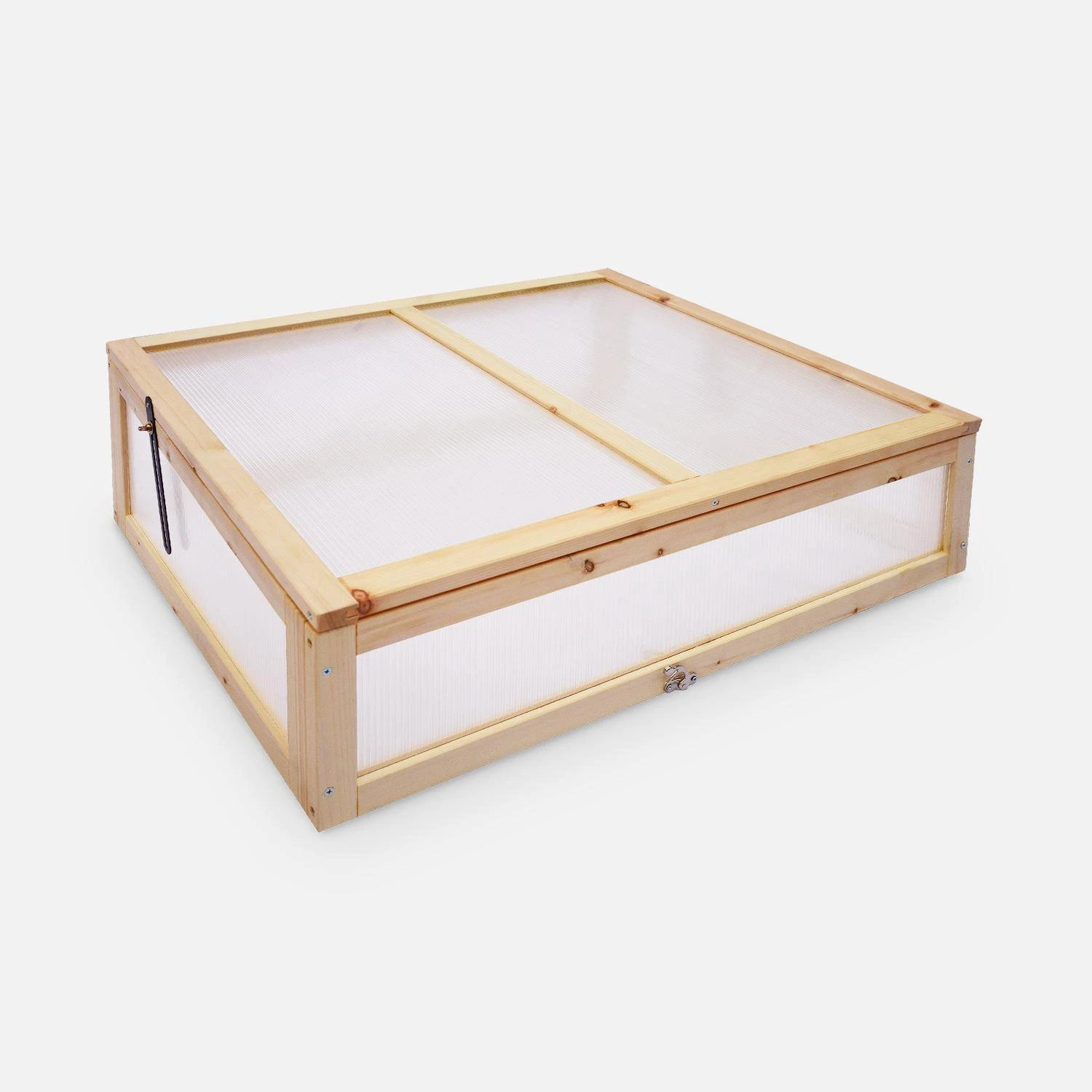 Carré Potager Sur Pieds En Bois Et Serre 80x60x109cm – Image 6