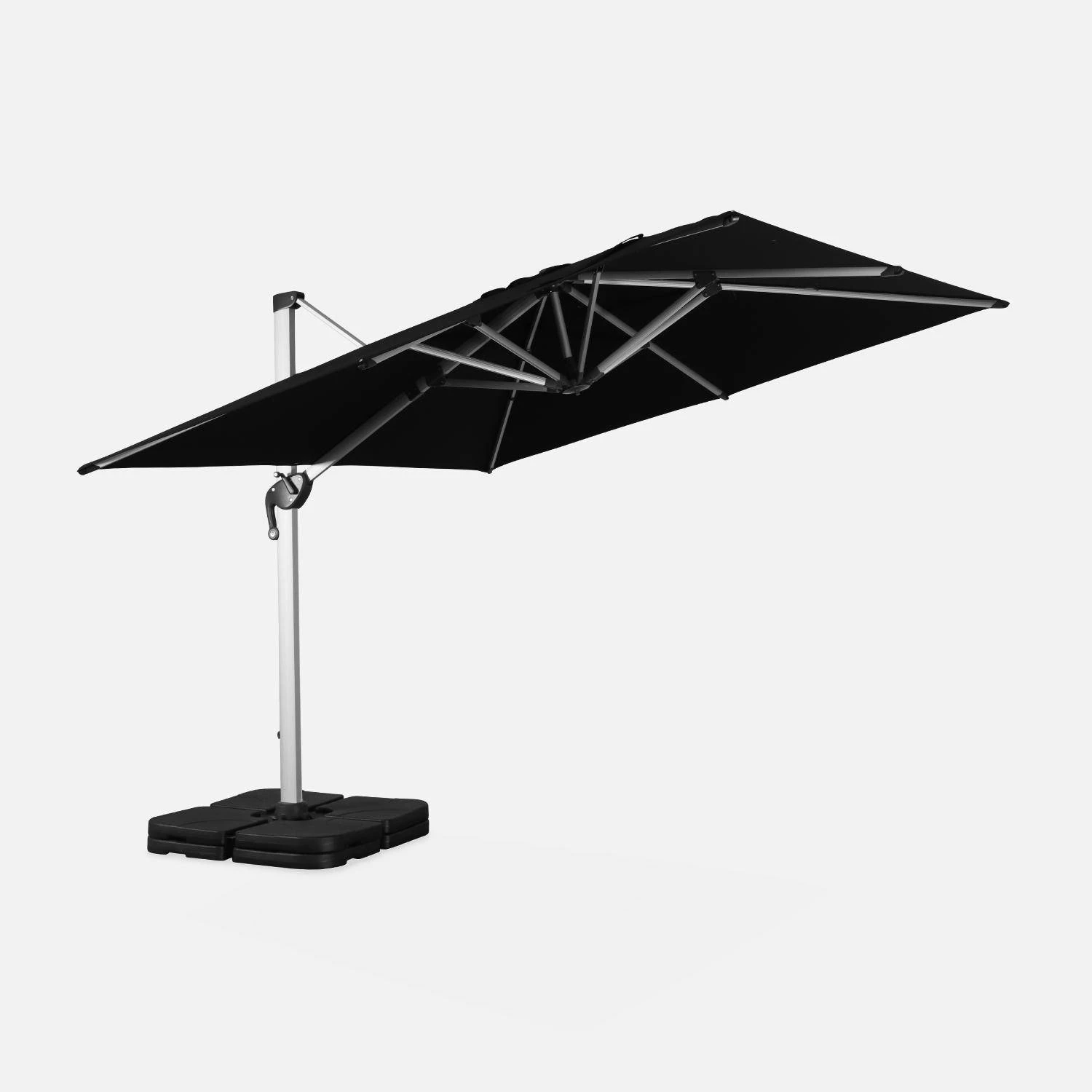 Parasol Déporté Carrée 3x3m Couleur : Noir – Image 3