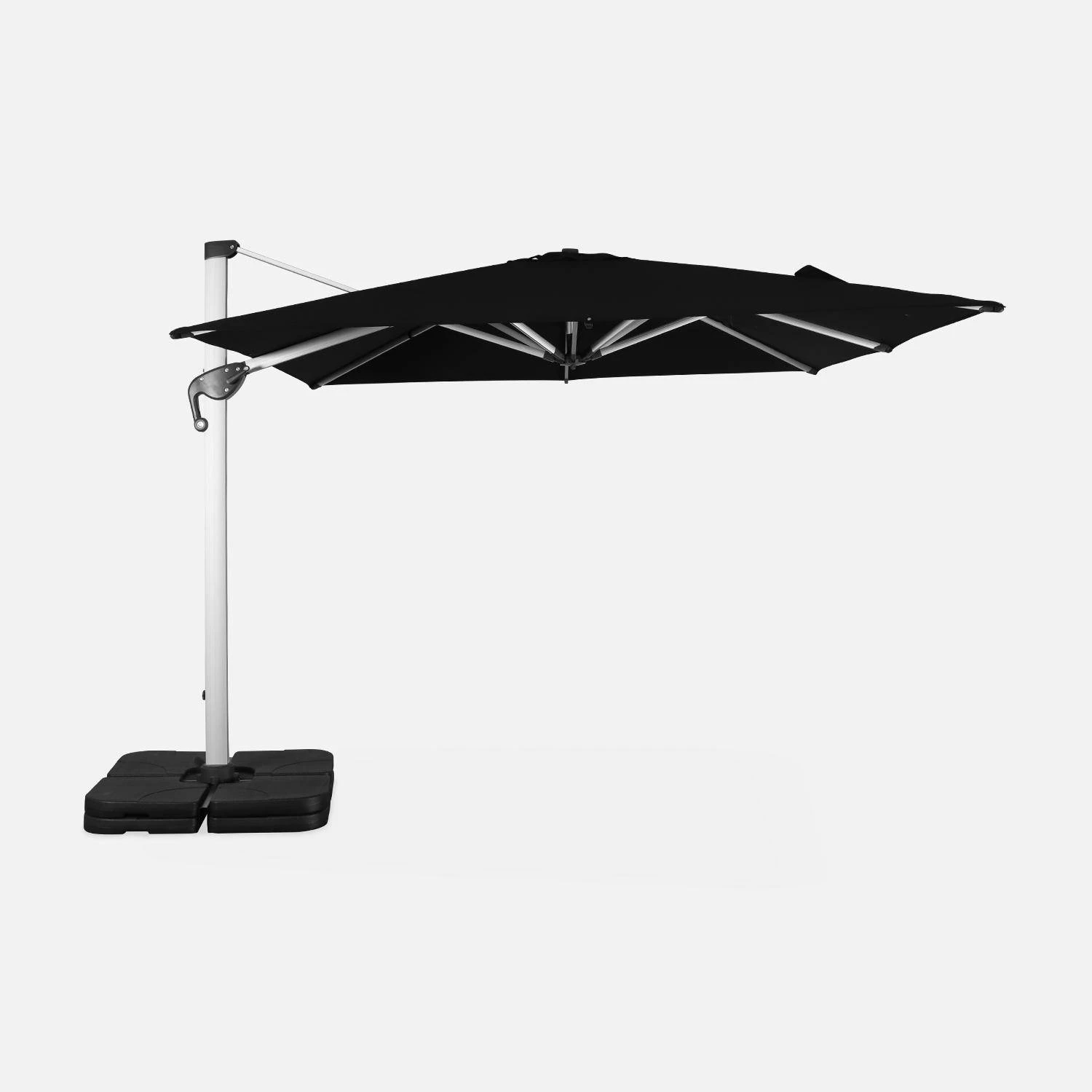 Parasol Déporté Carrée 3x3m Couleur : Noir – Image 2