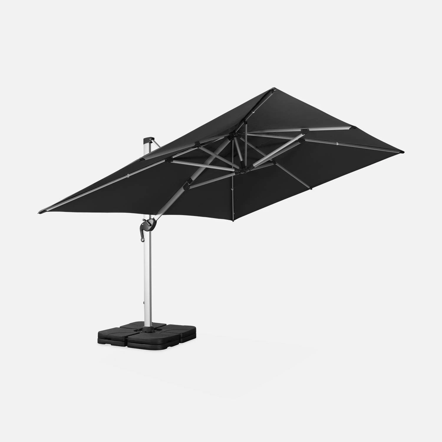 Parasol Déporté Carré 4x4m Couleur : Anthracite – Image 2