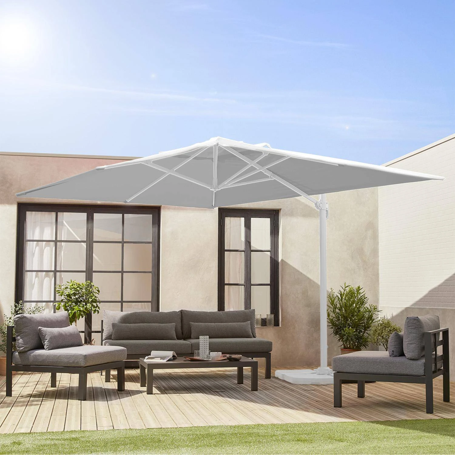 Parasol Déporté Rectangulaire 3x4 M