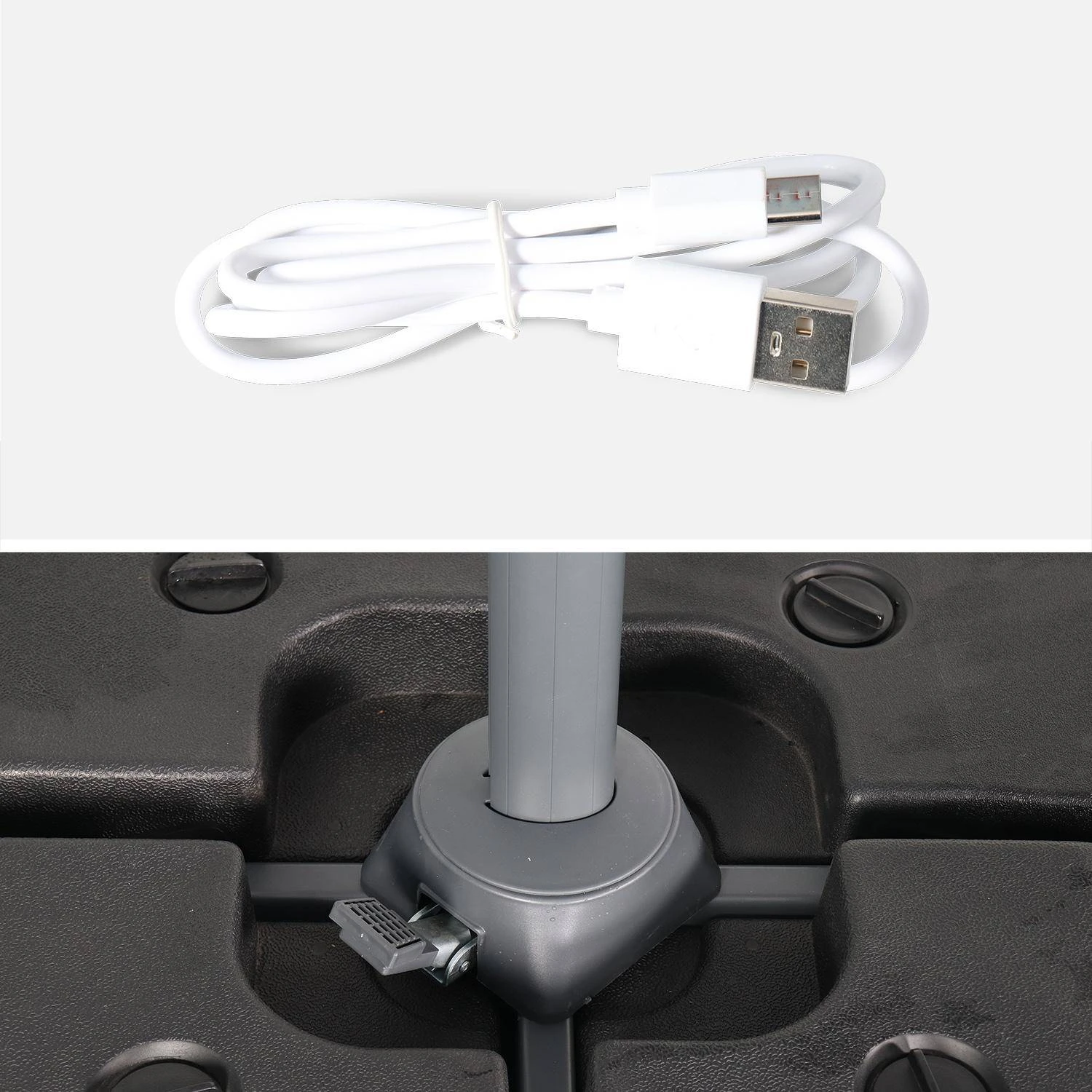 Parasol LED Déporté Rond 3m – Image 8