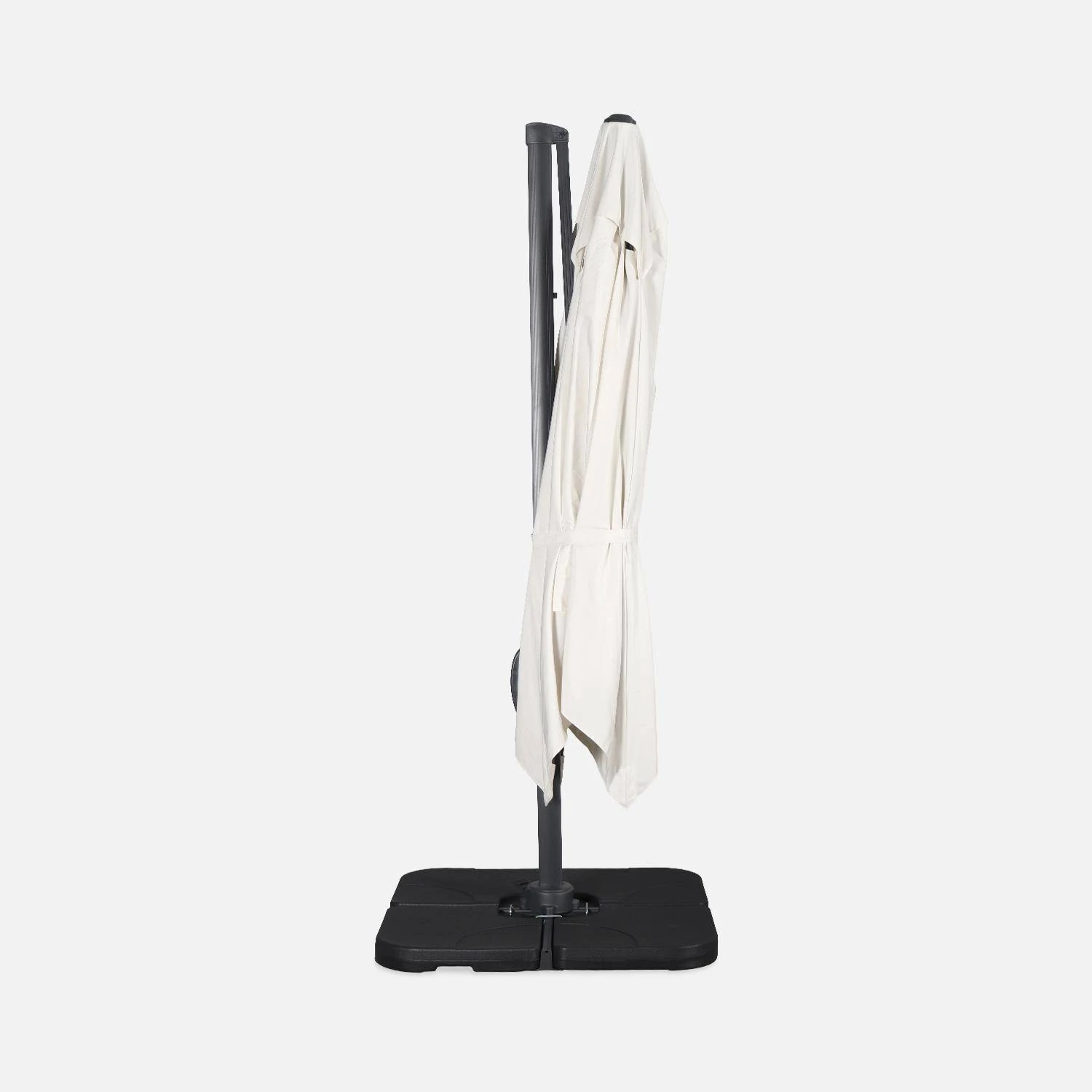 Parasol Déporté Carré 3x3m Couleur : Ecru – Image 8