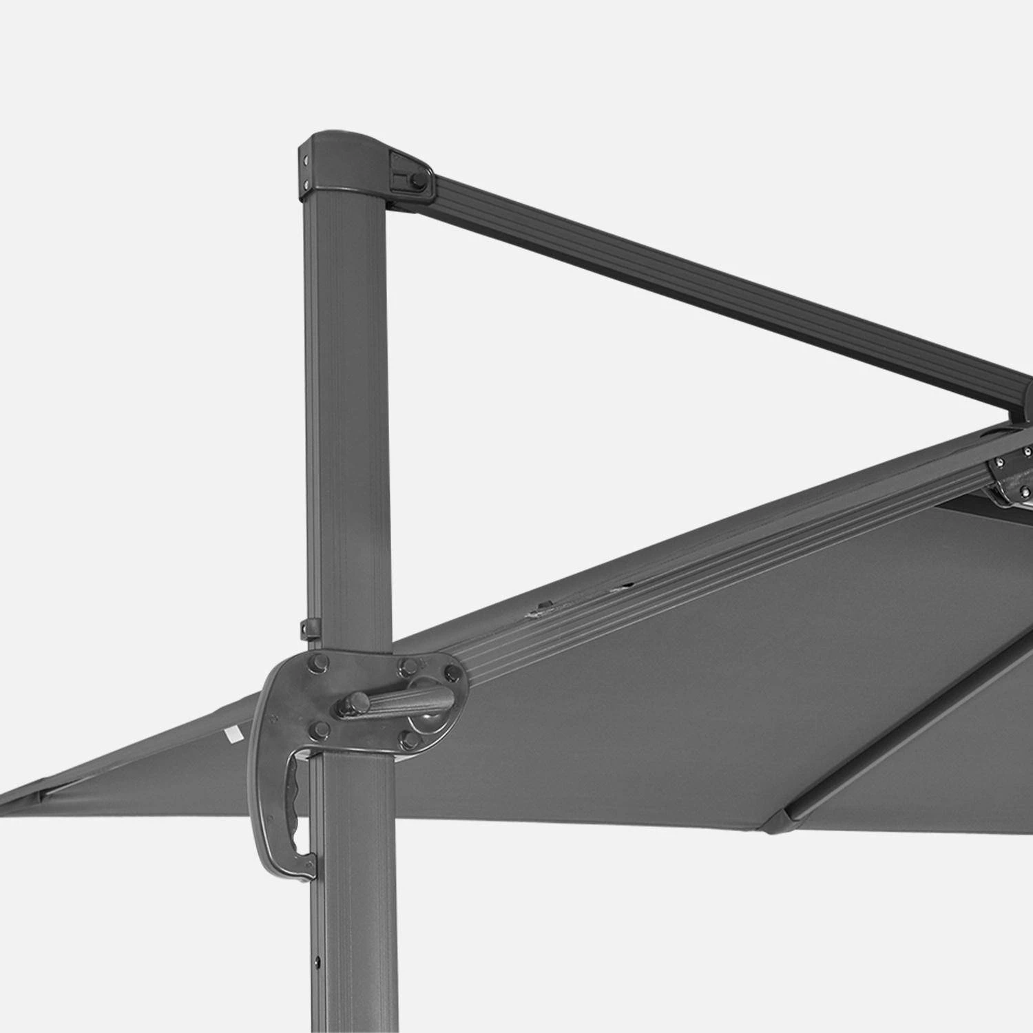 Parasol Déporté Rectangulaire 3x4m Couleur : Gris – Image 7