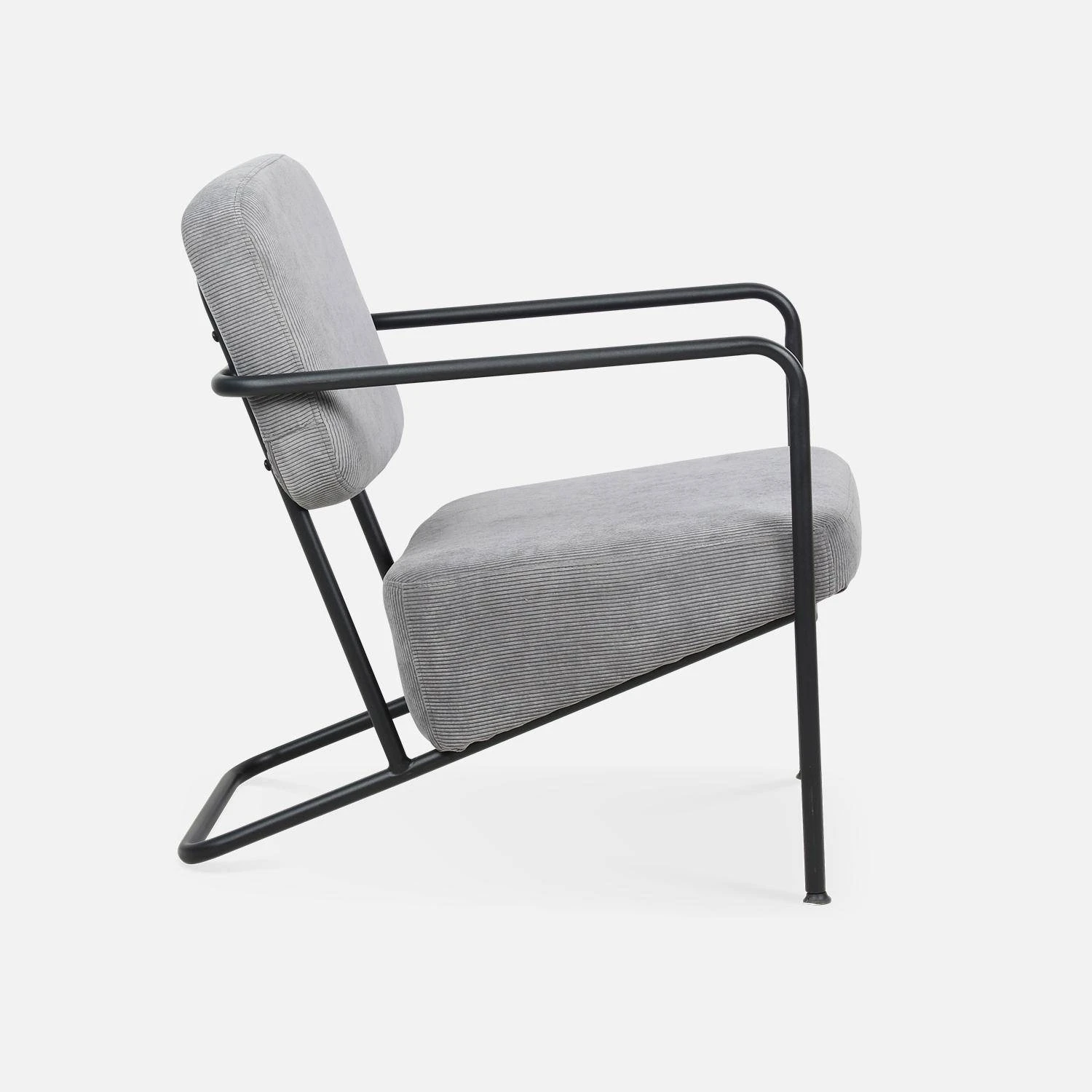Fauteuil Rétro Velours Côtelé – Image 5