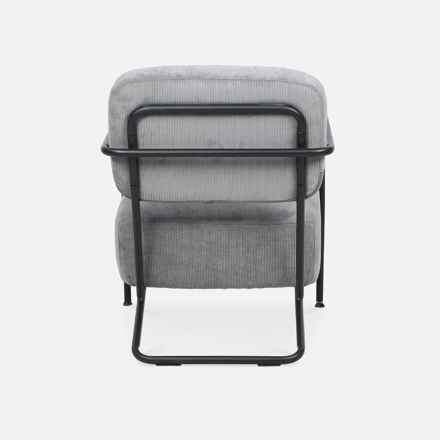 Fauteuil Rétro Velours Côtelé – Image 6