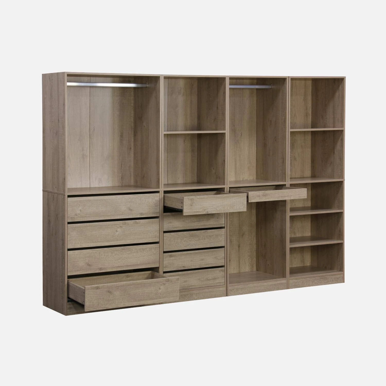 Kit Dressing Modulable Avec 4 éléments Couleur : Naturel – Image 6