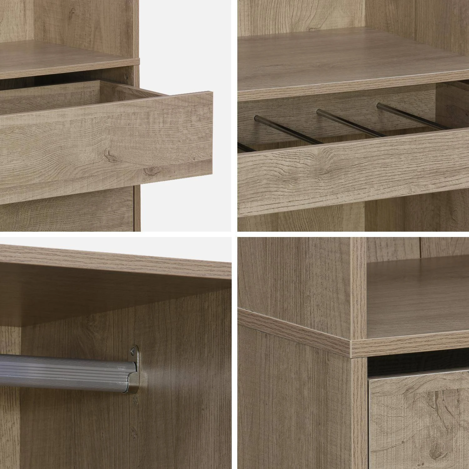 Kit Dressing Modulable Avec 4 éléments Couleur : Naturel – Image 8