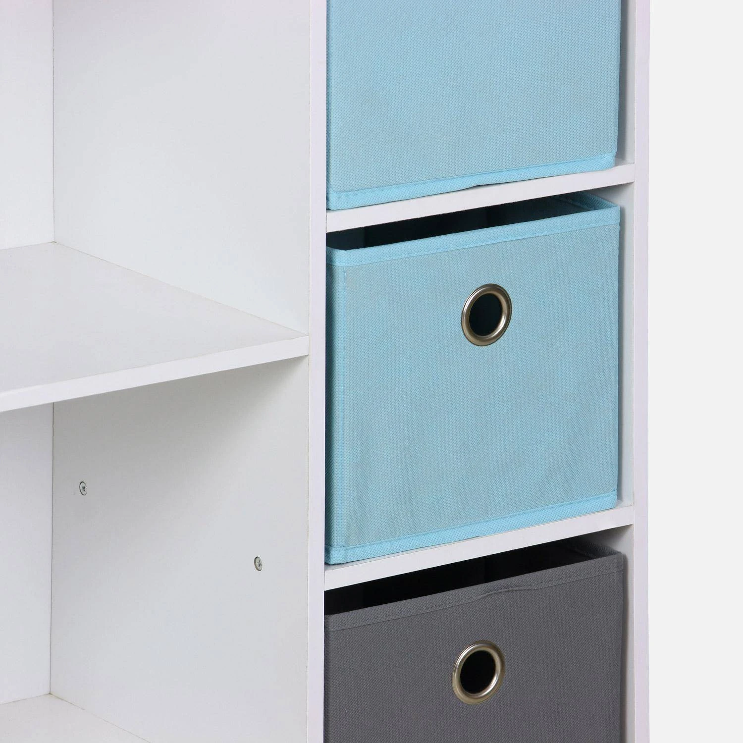 Meuble Rangement Enfant 4 Paniers Couleur : Bleu â Image 5