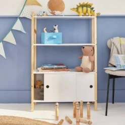 EtagĂšre 3 Niveaux Enfant 2 Portes Coulissantes